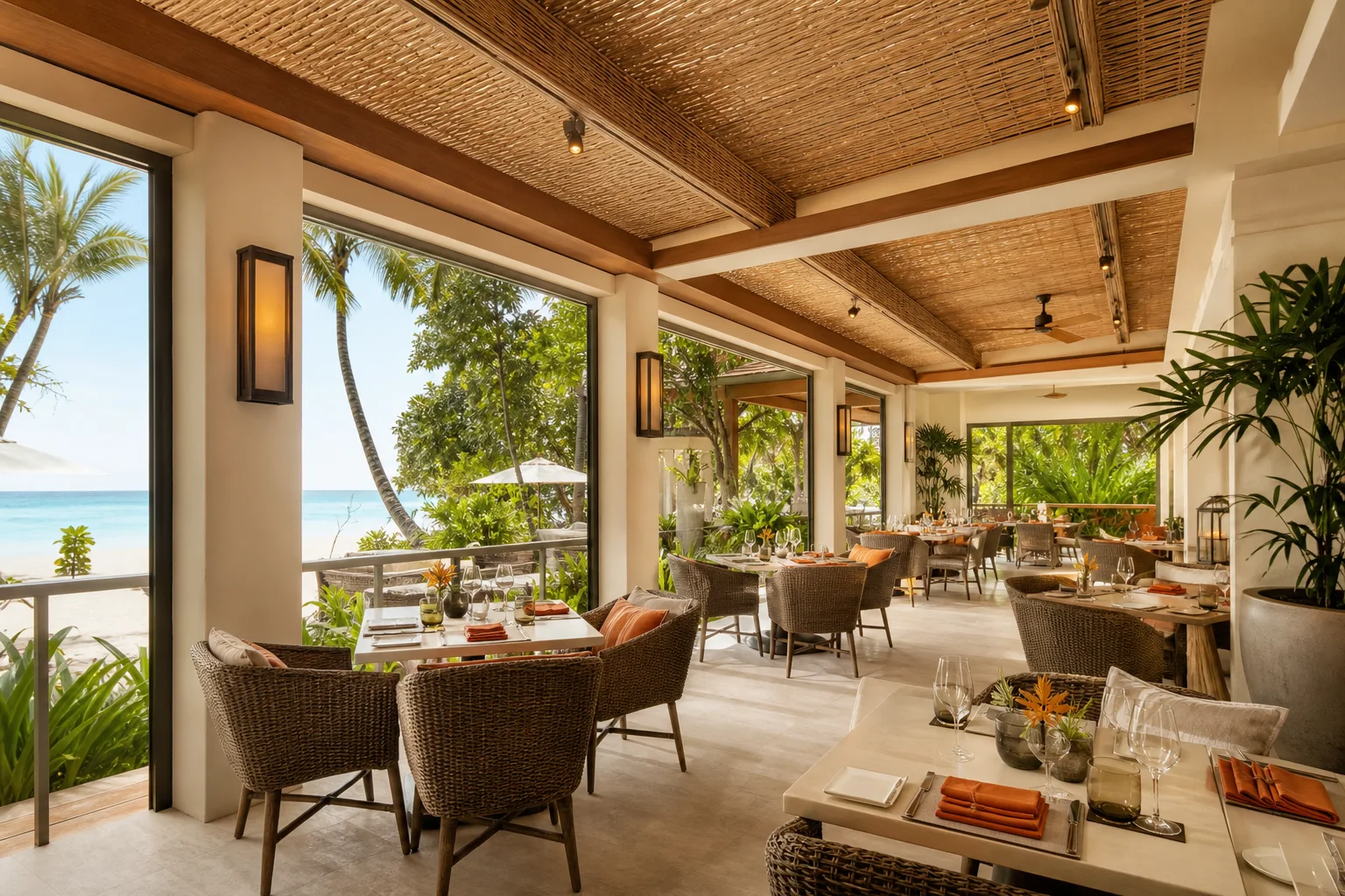 A warm beachfront evening at Ambassador in Paradise